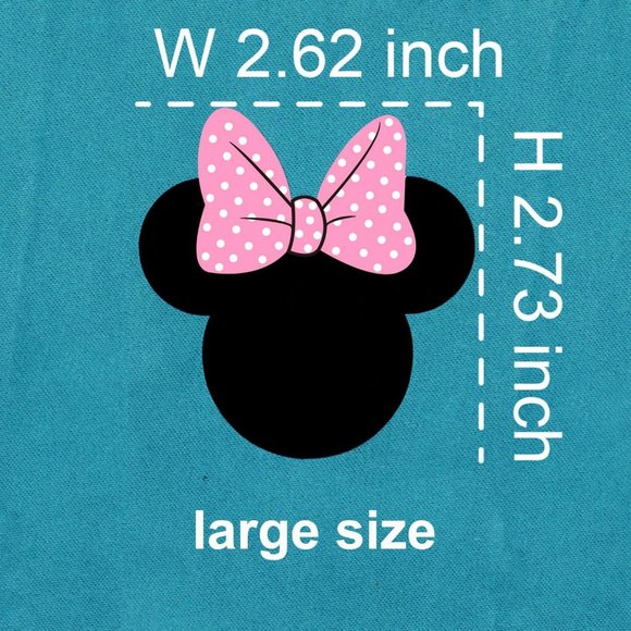 150Pcs Minnie Mouse Head Stickers Big Size 2.73 x 2.62 Inch Pink - Picture 2 of 7